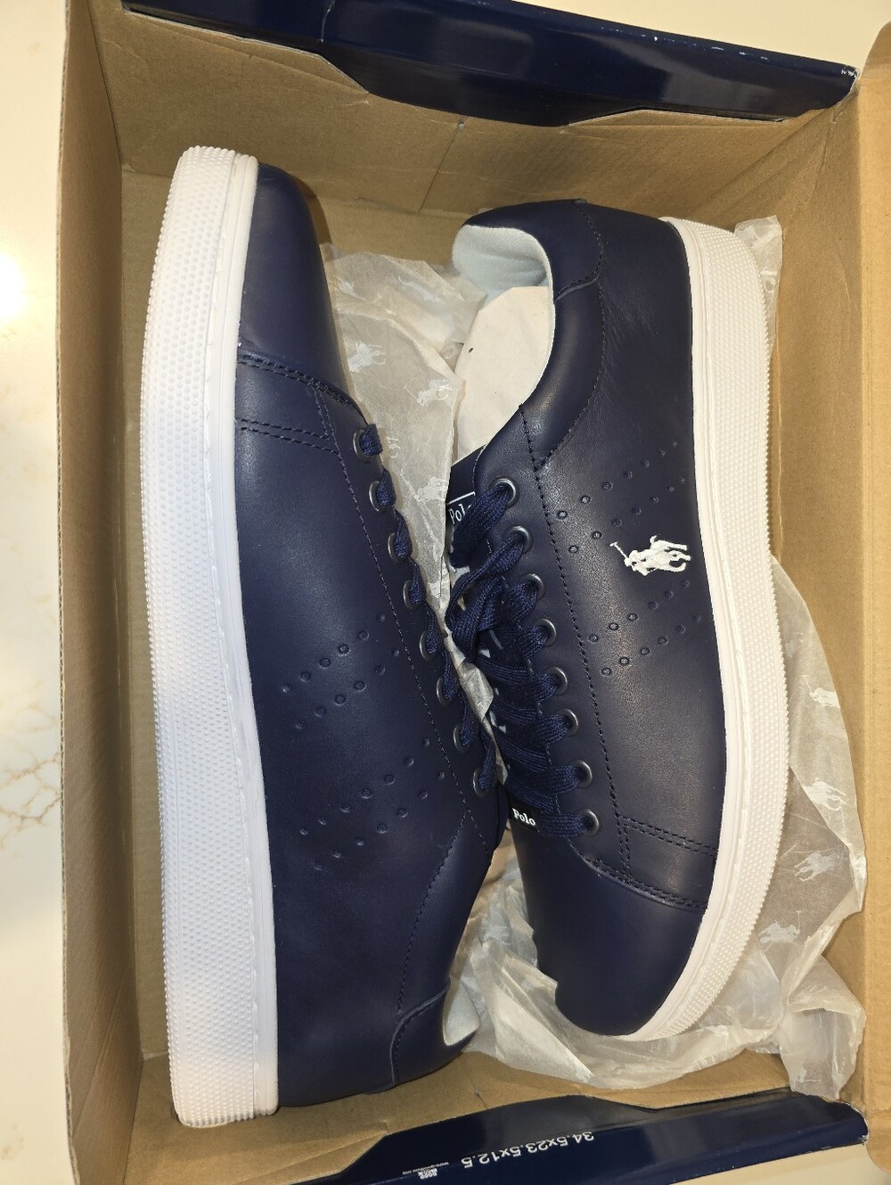11.5M - Ralph Lauren Polo Men's Heritage Court Il Leather Sneakers (NEW opened )